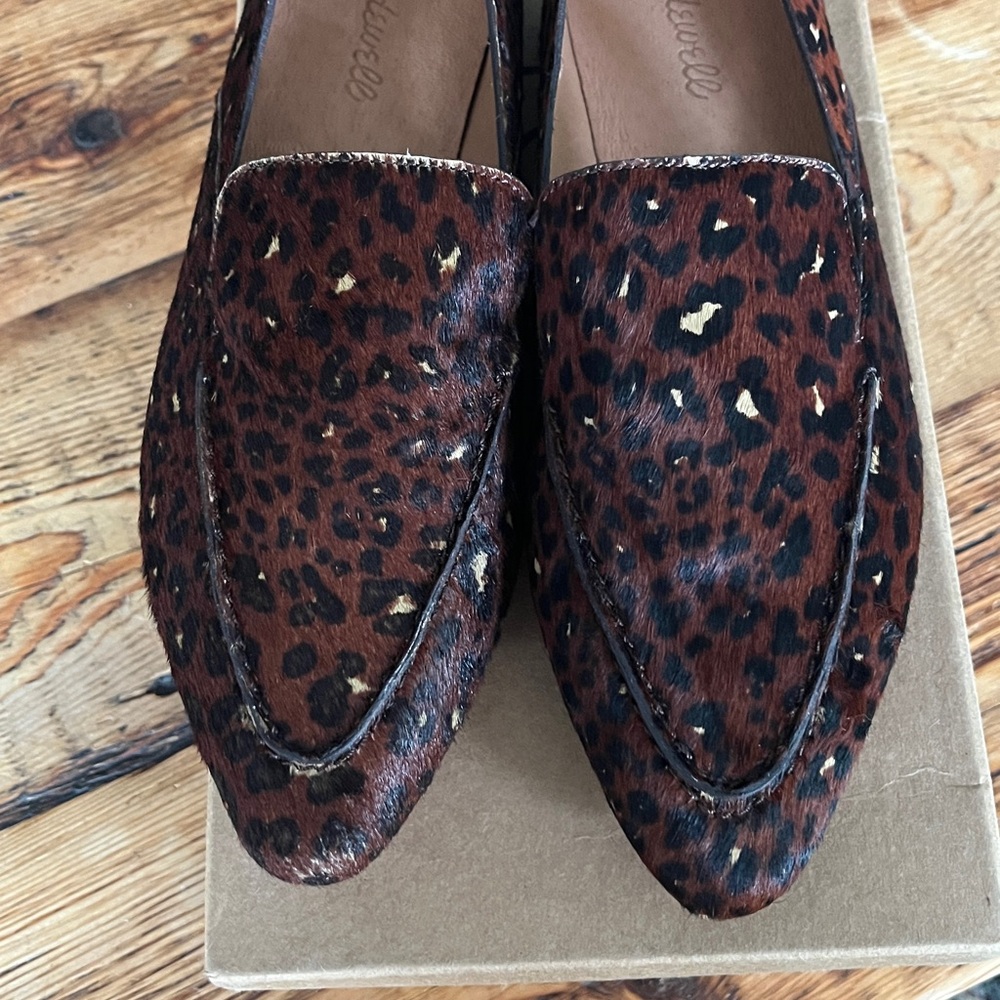 Never Worn Madewell Leopard Print Women's Loafers - Picture 2 of 4